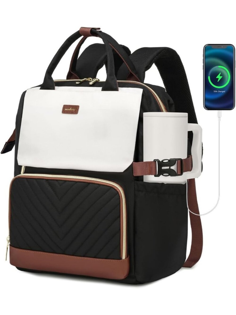 Stylish Medium Laptop Backpack Purse for Women - Perfect Work Bag & Everyday Use